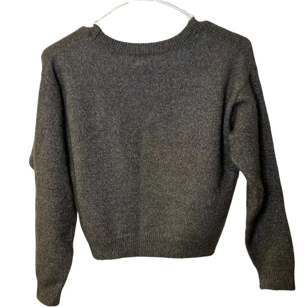 Gymboree Girls Gray with Sparkle Sweater Size L